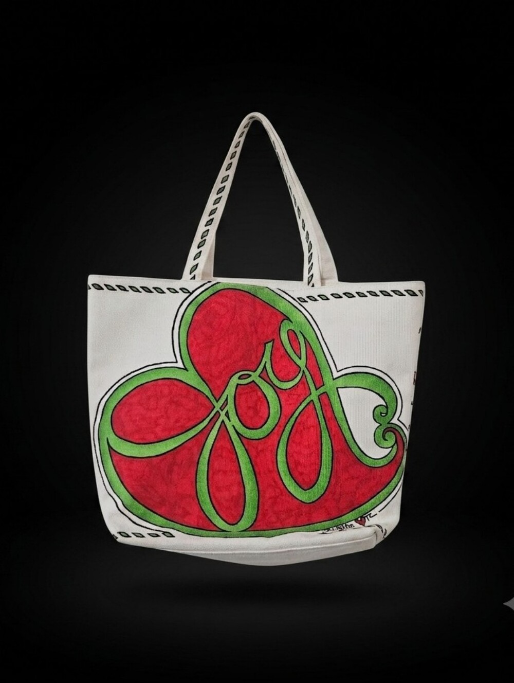 Brighton Love & Joy Holiday Shopping Canvas Tote Bag.
